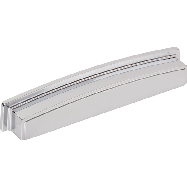 Jeffrey Alexander 160 mm Center Polished Chrome Square-to-Center Square Renzo Cabinet Cup Pull 141-160PC - main